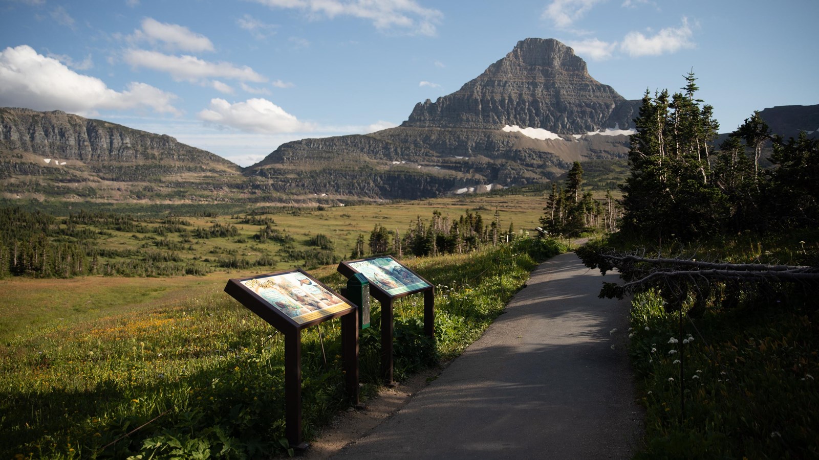 Two standing wayside exhibits,