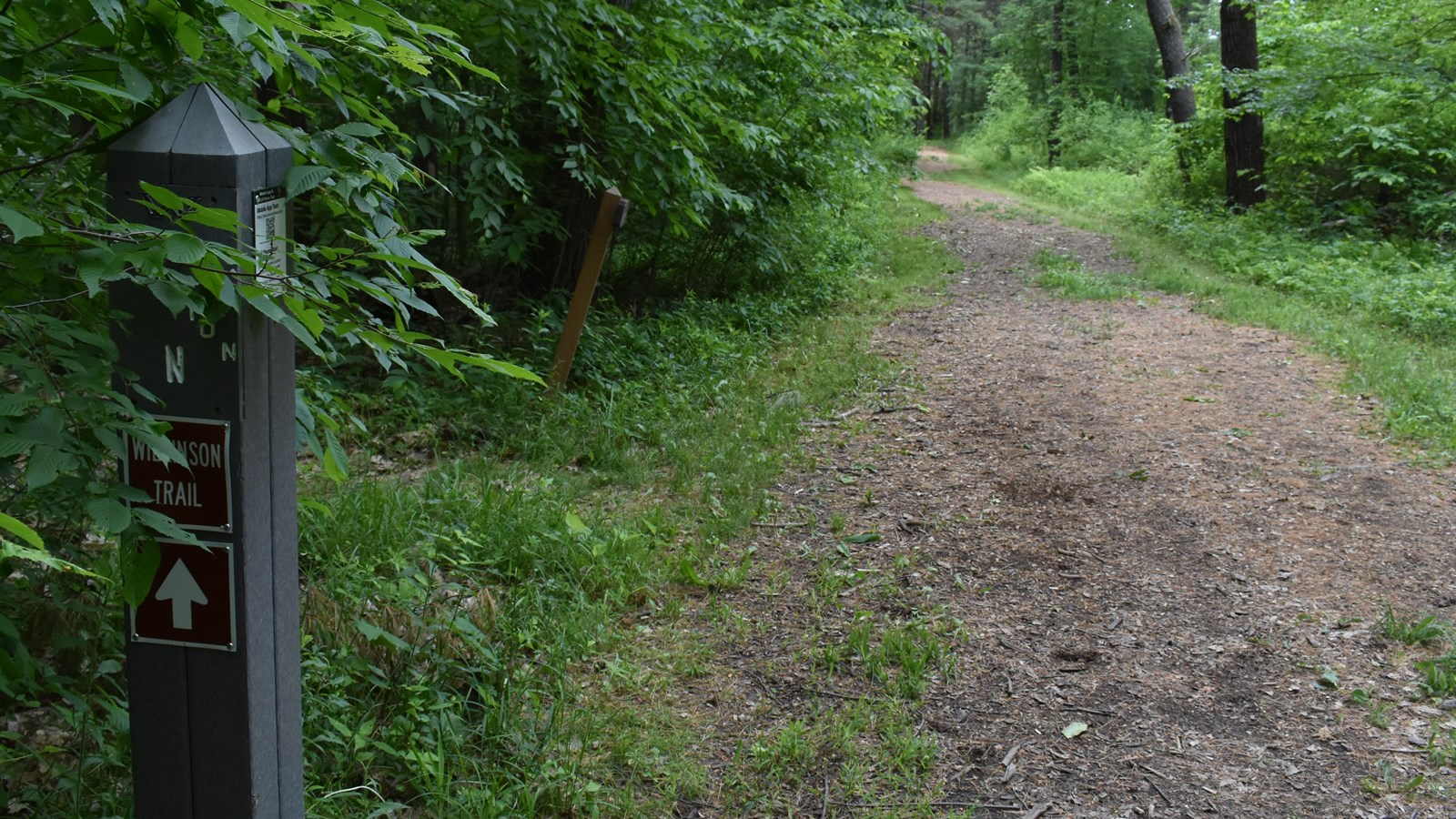 Gray marker post, 