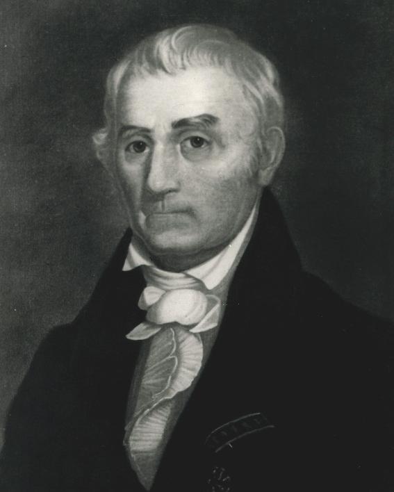 Painting of an elderly man in a suit.