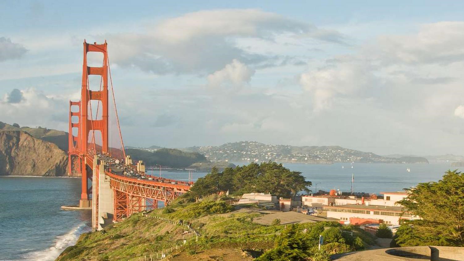 View of the Golden Gate Bridge.
