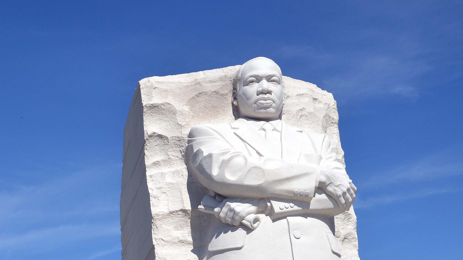 A 30-foot-tall stone sculpture of Martin Luther King, Jr.