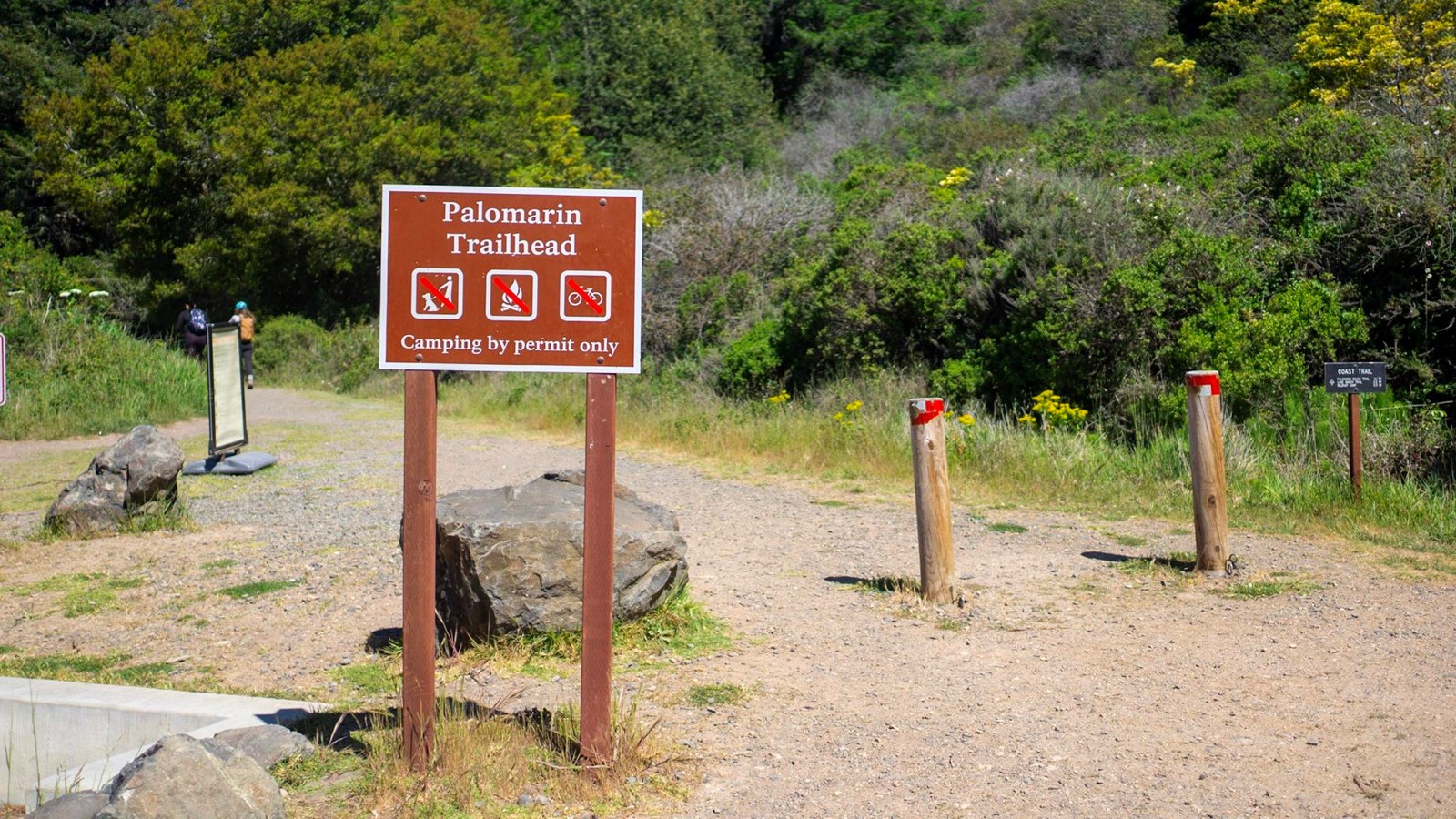 A trailhead sign reading