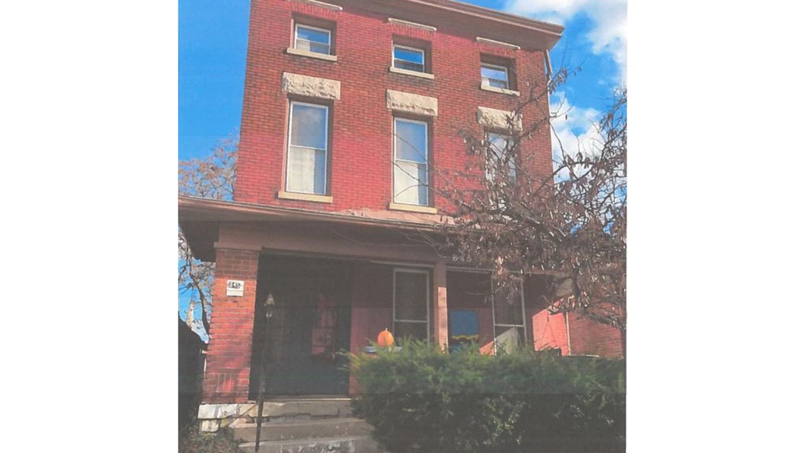 Exterior of the brick home of the Nugent sisters