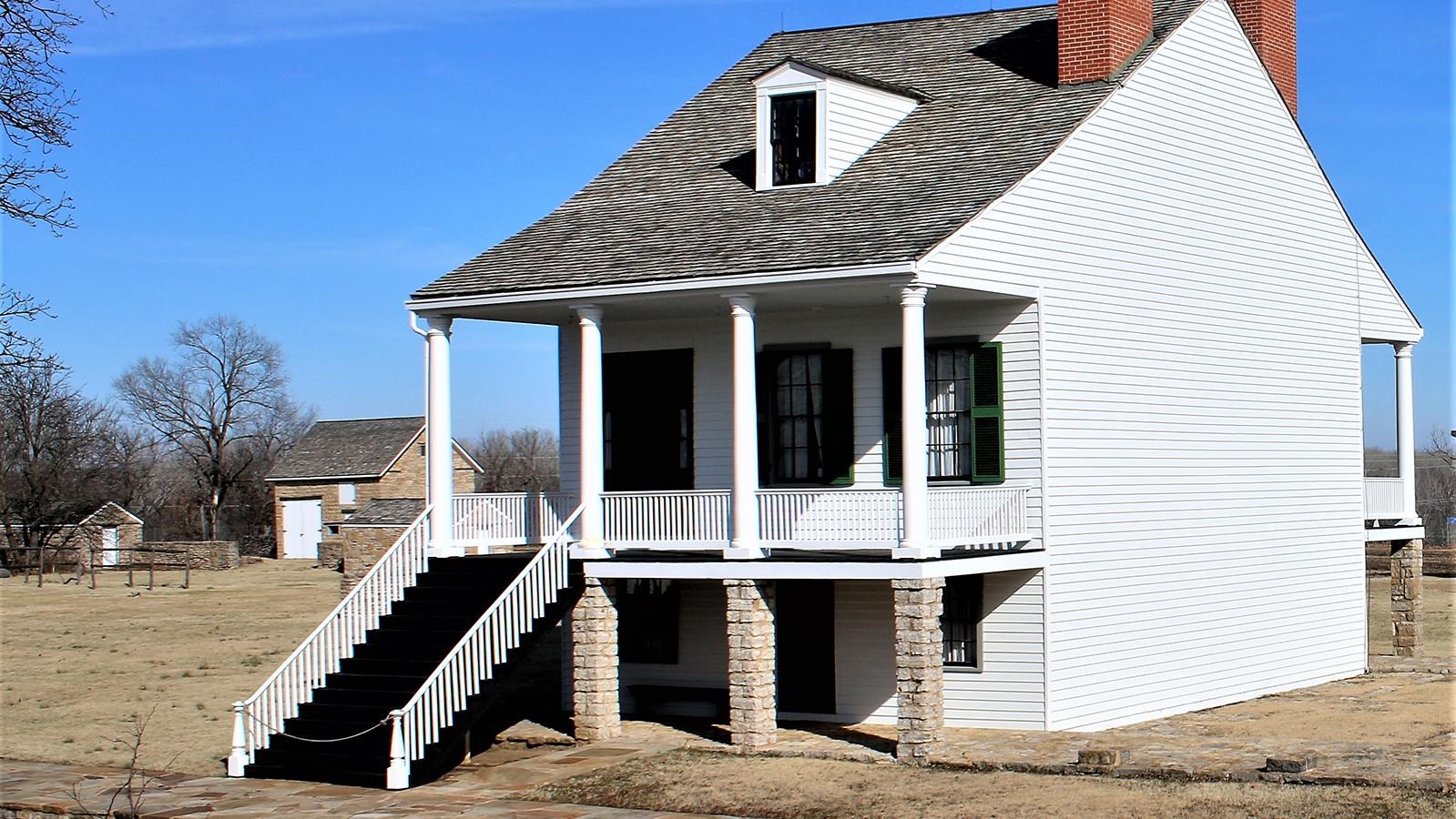 two story building with one stairway