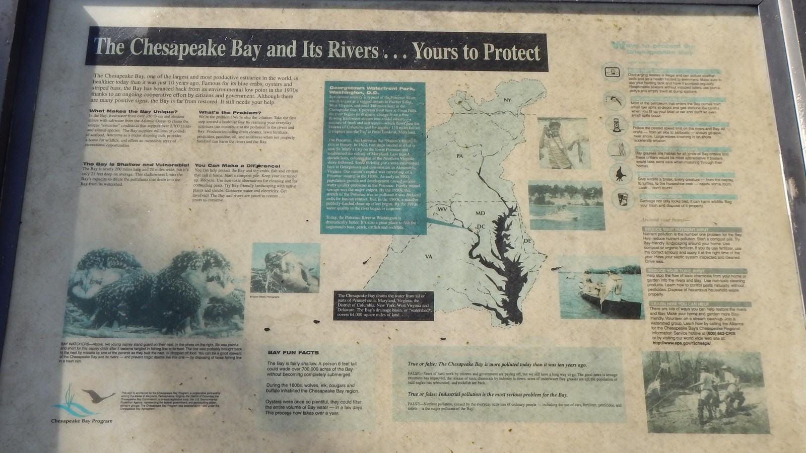 Informational panel on the Chesapeake Bay
