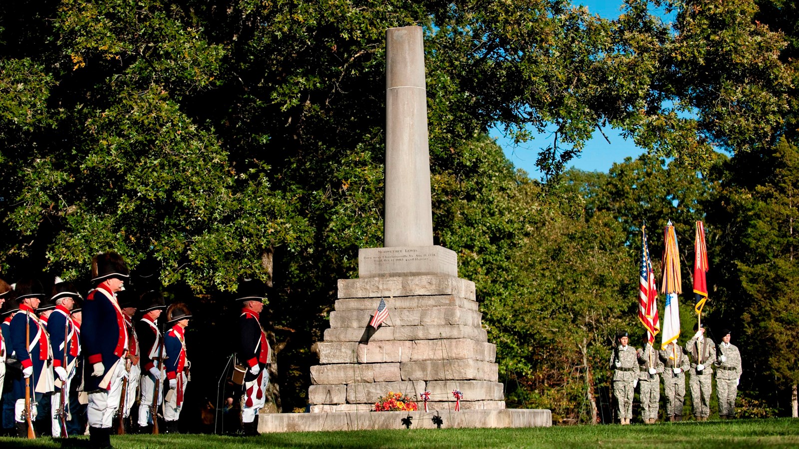 Meriwether Lewis Monument made of granite