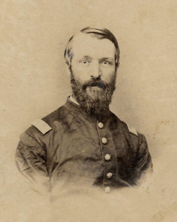 Portrait of Warren Goodale in military uniform