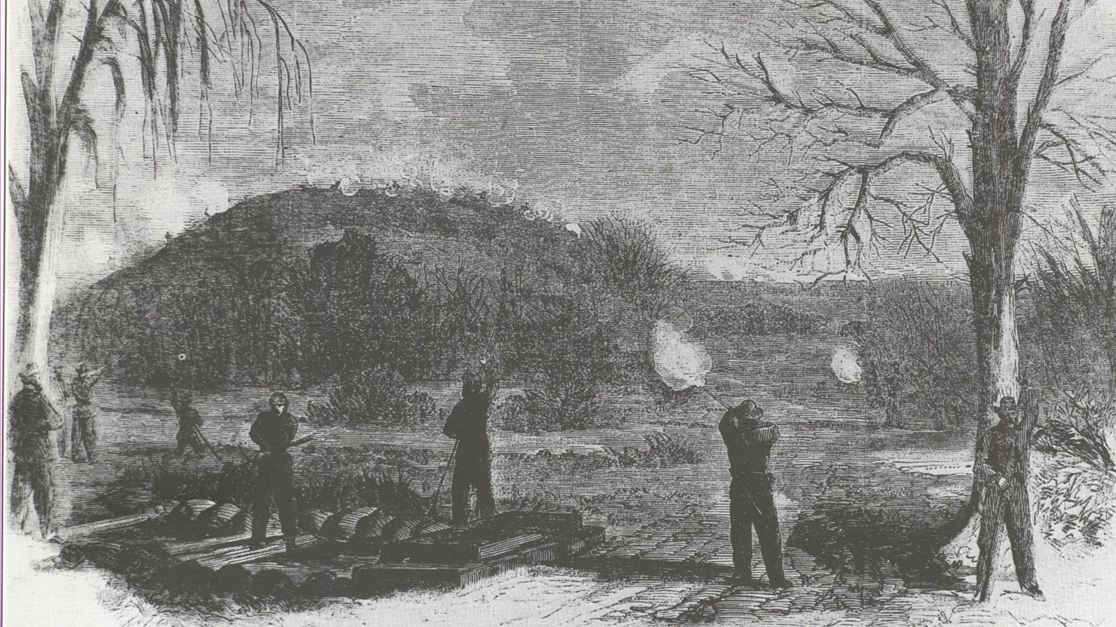 THE CAPTURE OF ORCHARD KNOB, CHATTANOOGA, BY HAZEN\'S AND WILLICH\'S BRIGADES, DEPLOYED AS SKIRMISHERS