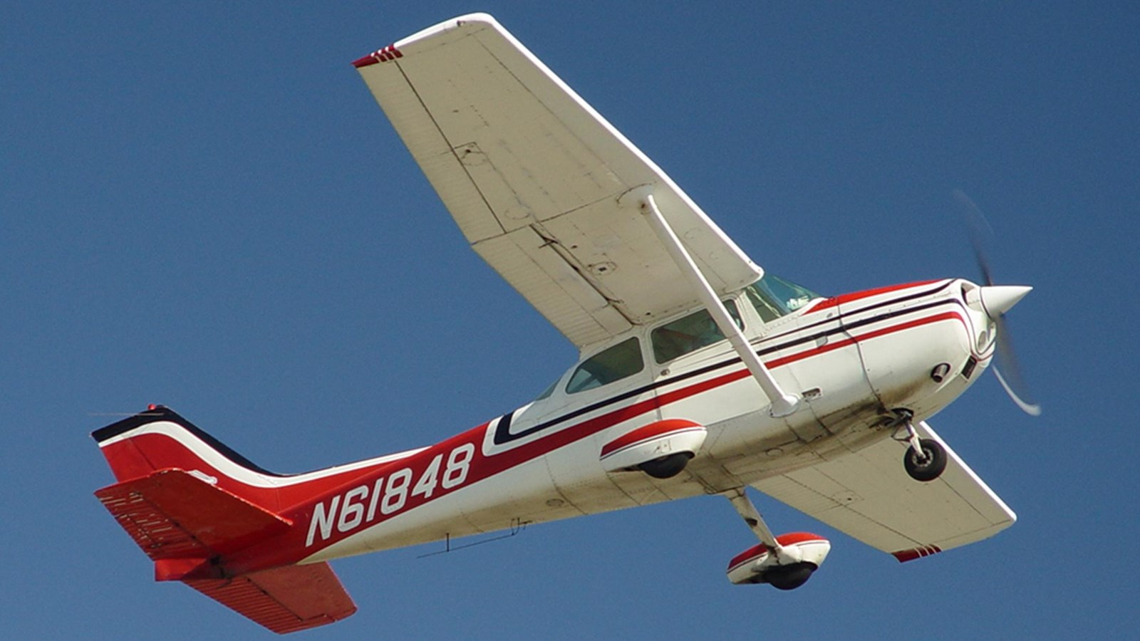 small plane in air