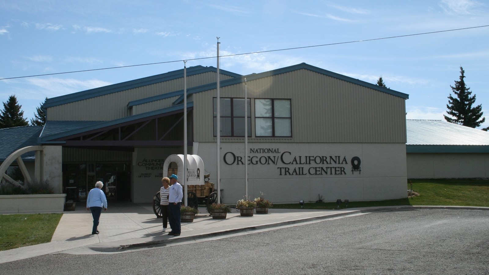 The outside of the National Oregon/California Trail Center in Montpelier, Idaho