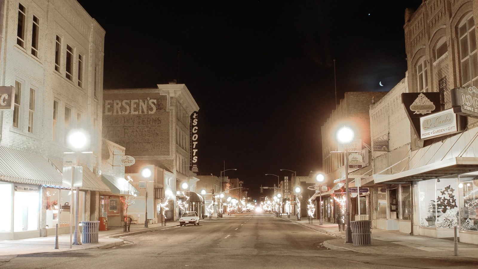 Historic Downtown Pocatello Idaho at night