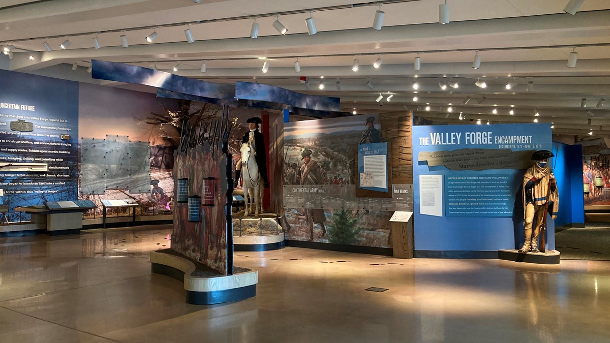 exhibit space with written exhibits and tactile models