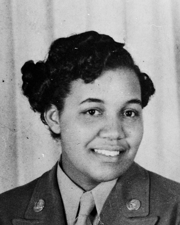 Black and white photo of African American women in World Ward Two uniform