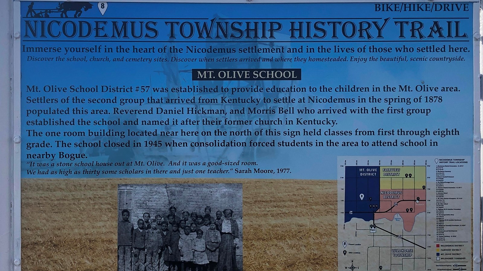 Sign with the same text as the page