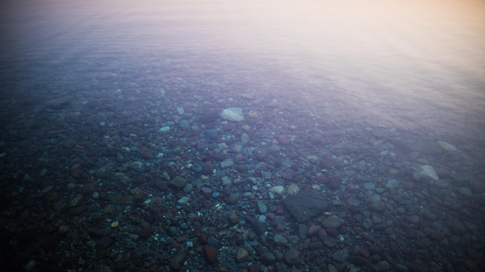 Pebbly lakeshore at Lake McDonald