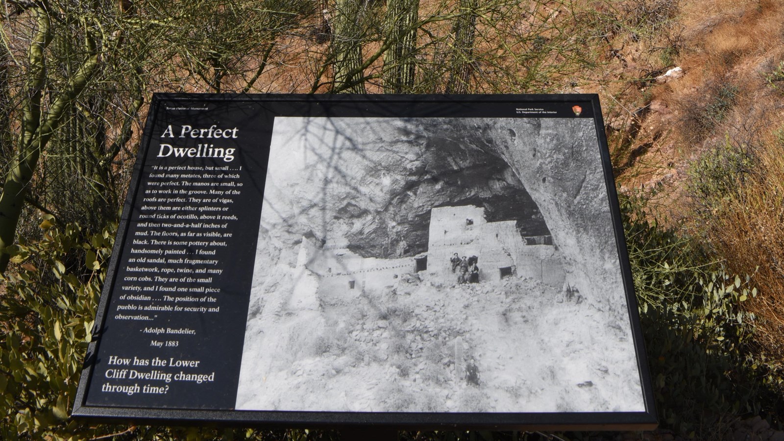 A Perfect Dwelling Wayside near cliff dwelling 