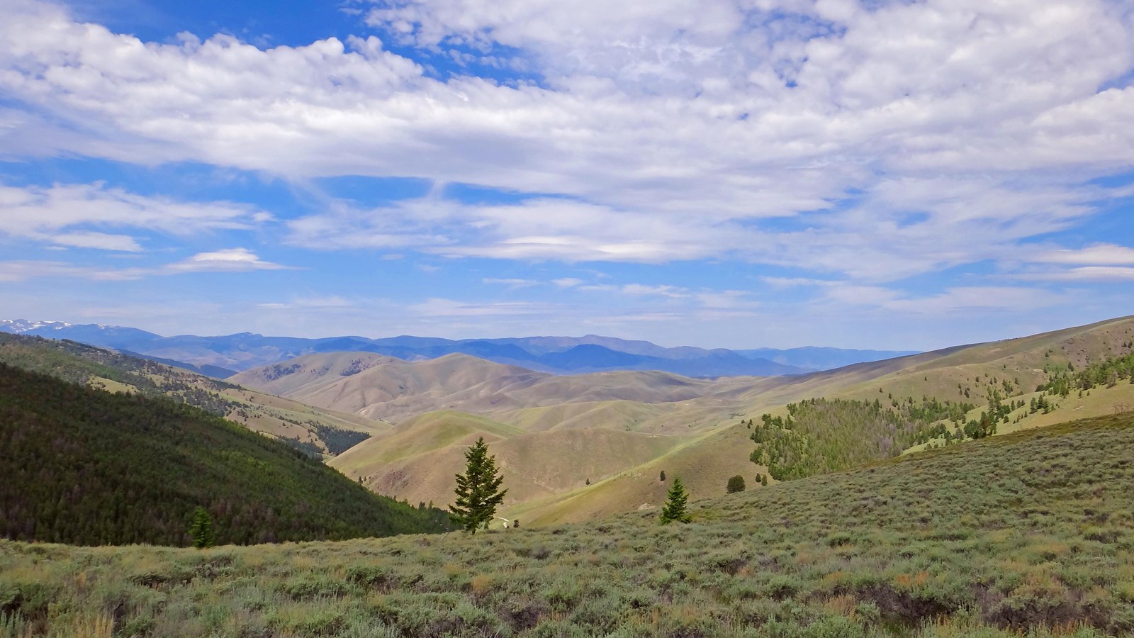 expansive view of a mountain pass