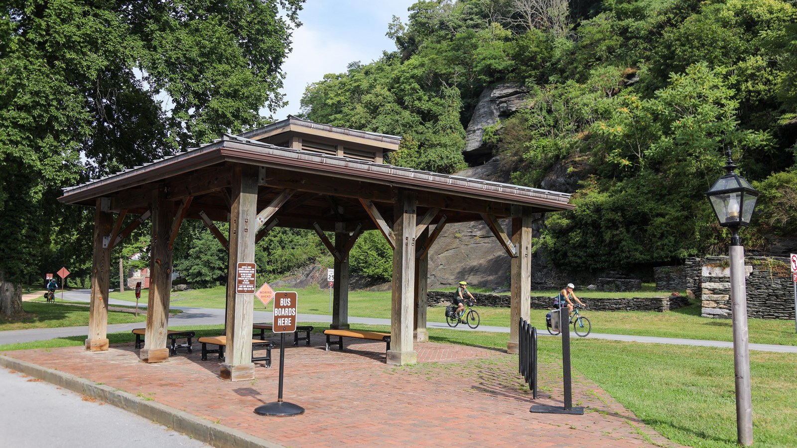 Covered bus stop