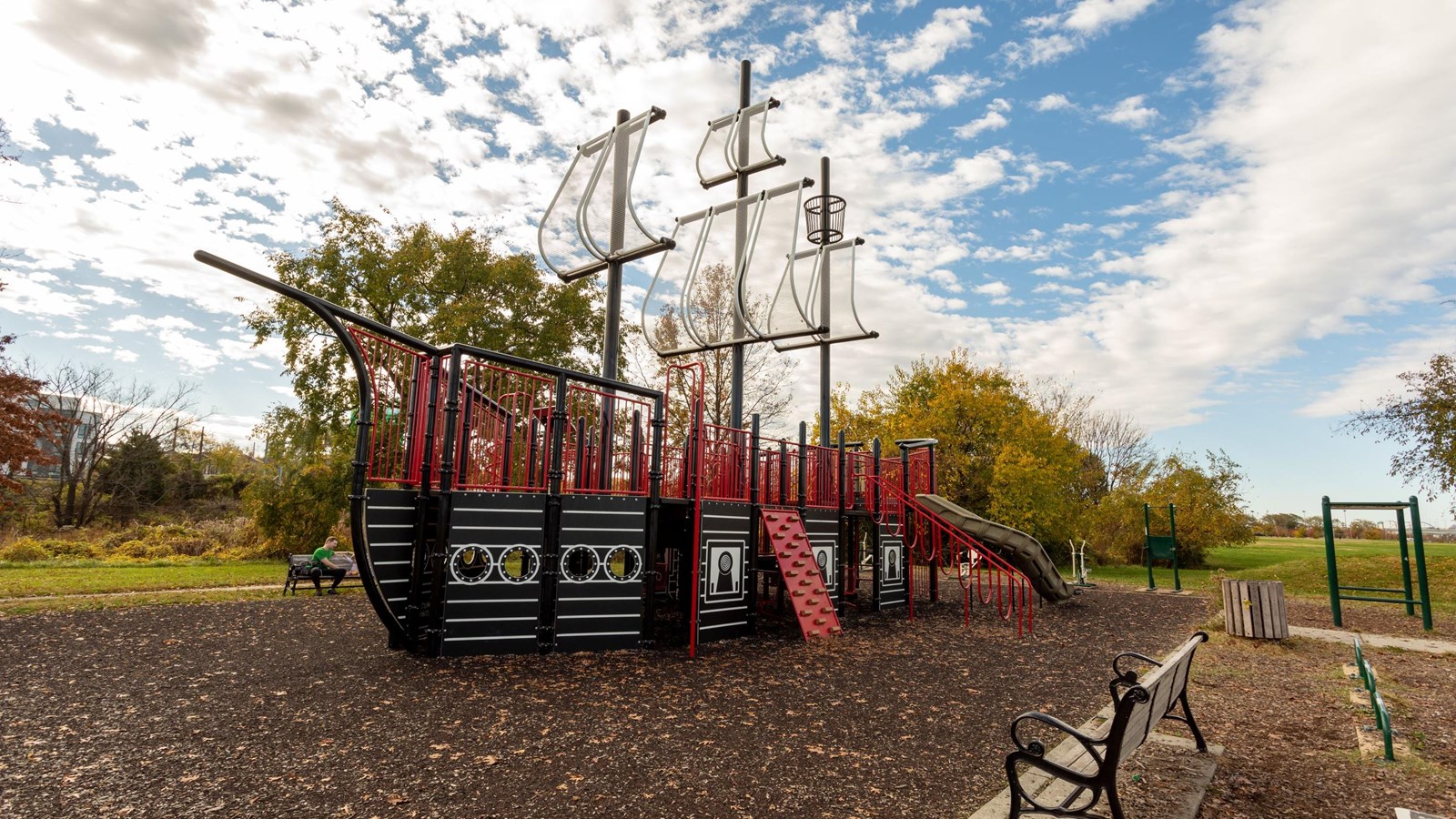 Playground that looks like a pirate ship