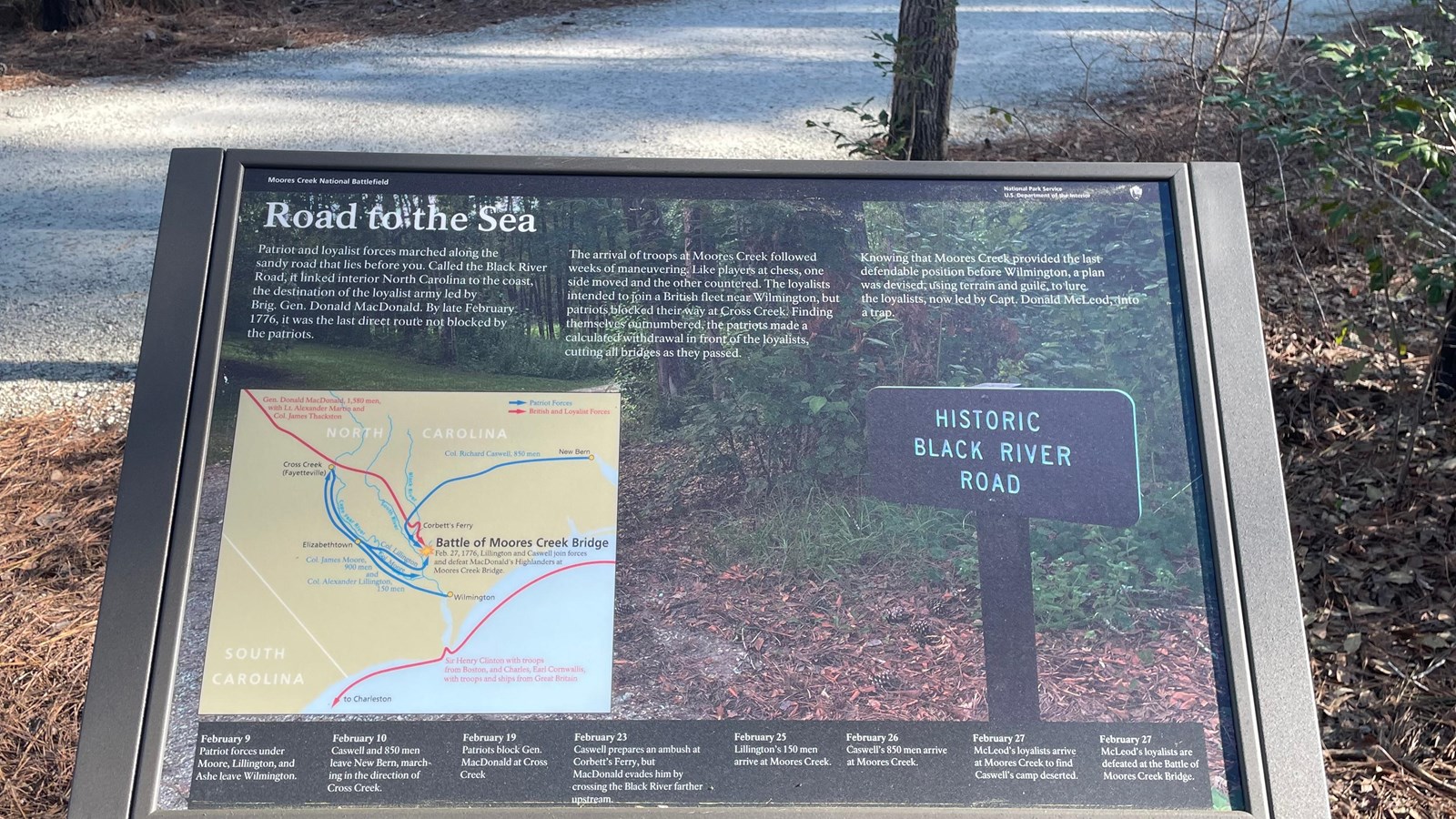 Metal 36x24 Sign and base with a picture of a forest with text and a map of the local area.