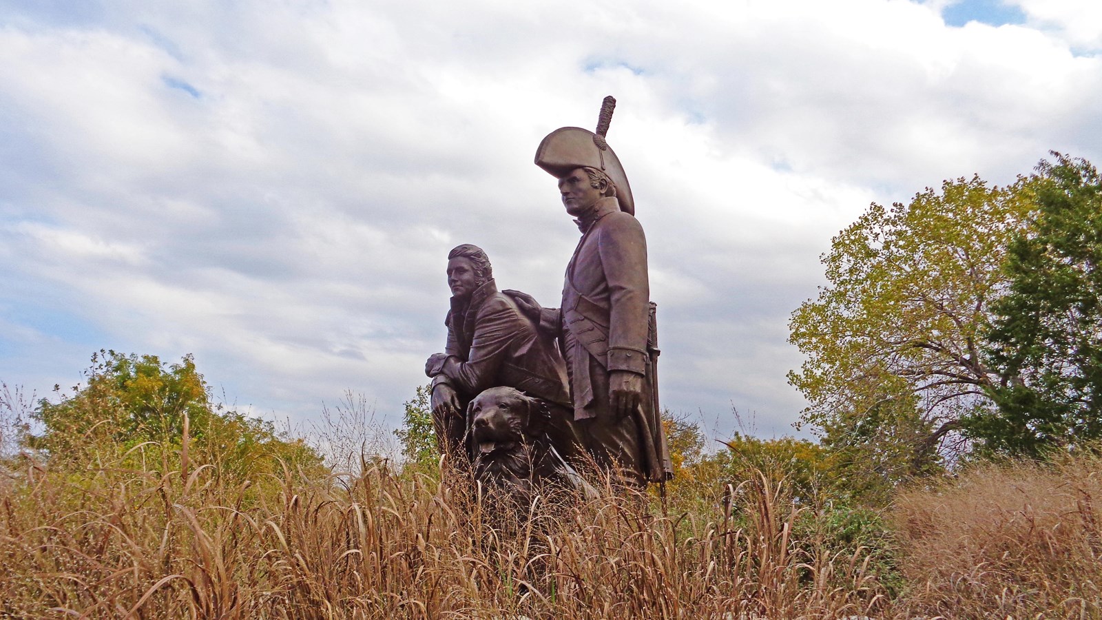 Statue of Lewis, Clark and Seaman the dog