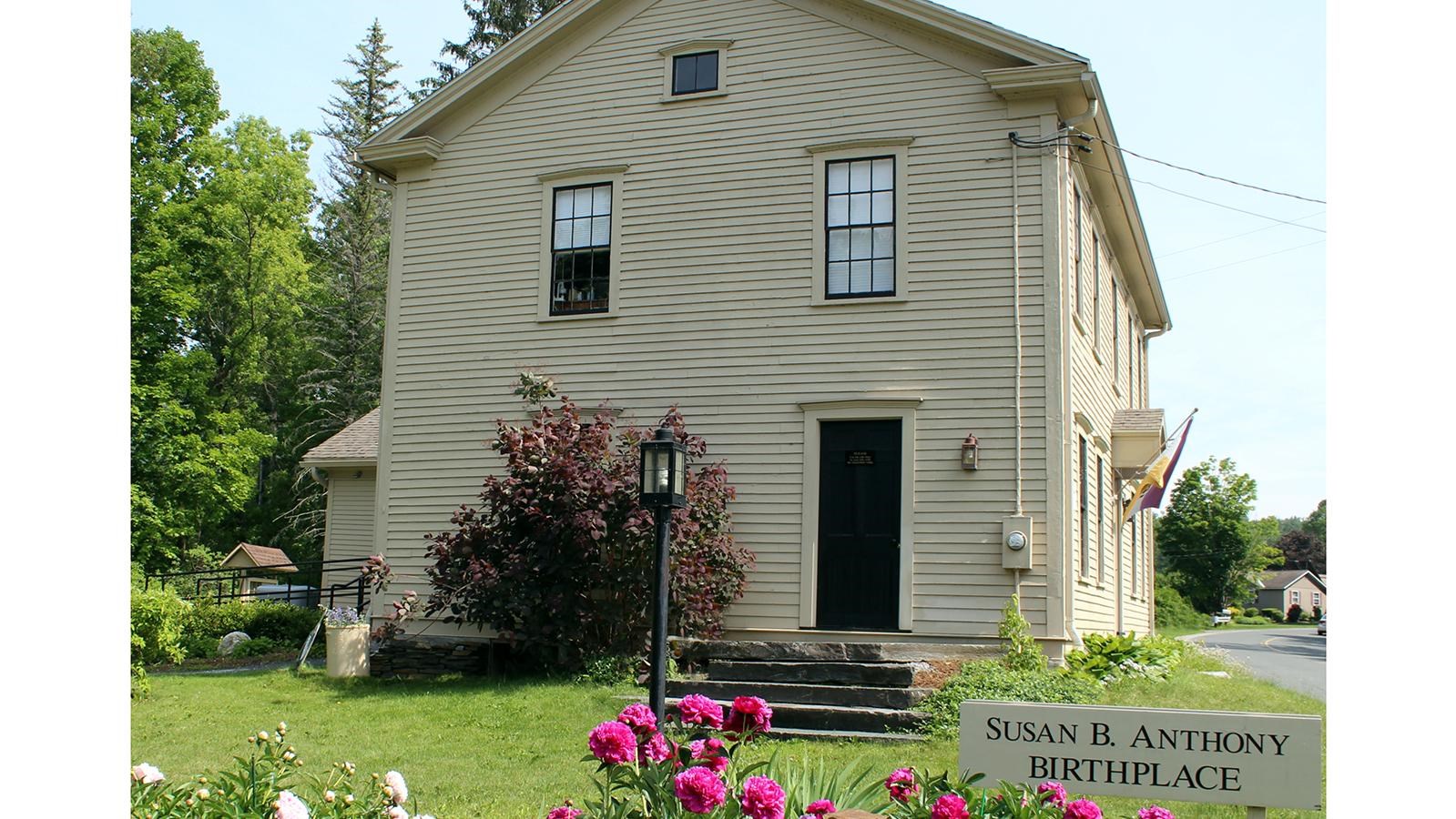 exterior of the Susan B Anthony Birthplace Museum