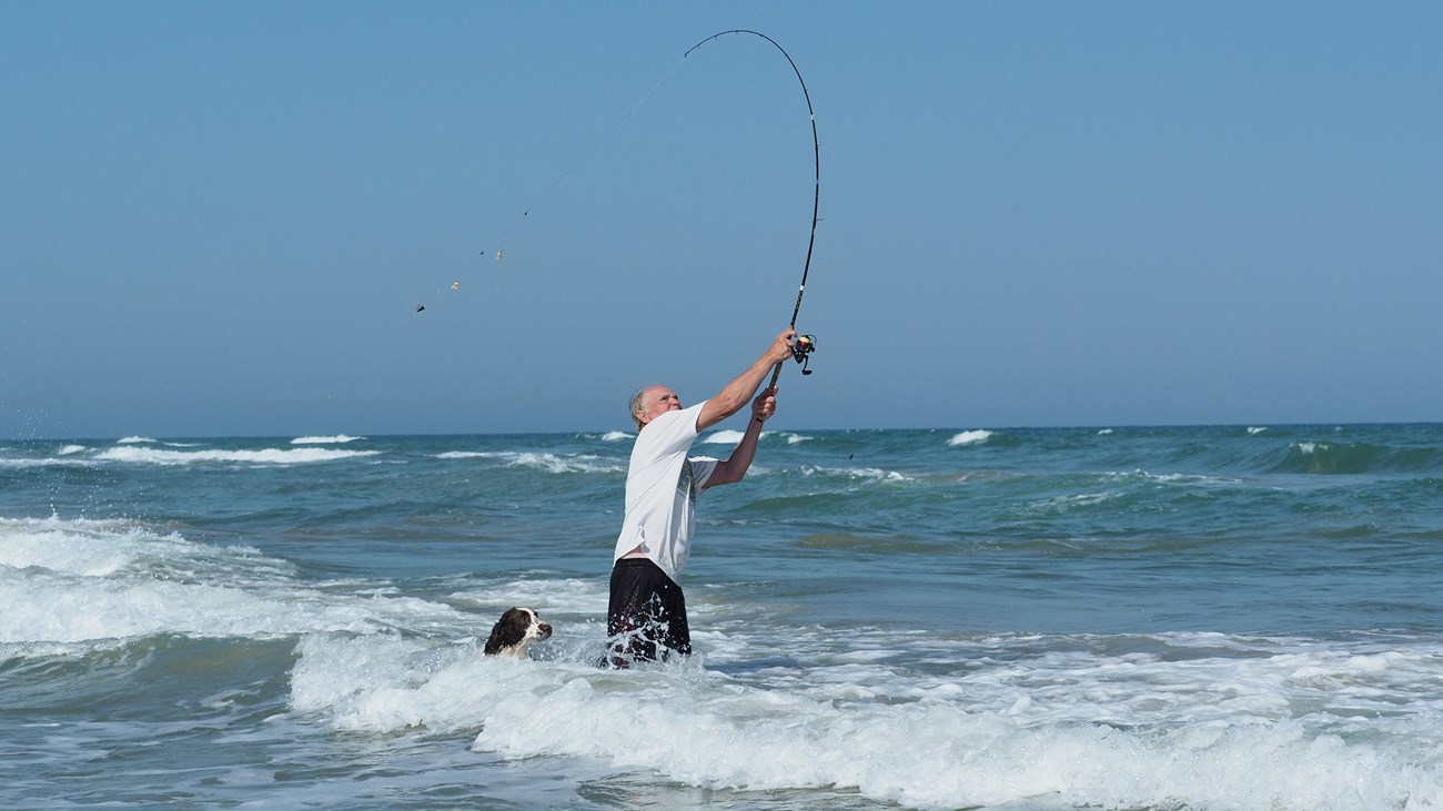 Fishing at Padre Island National Seashore (U.S. National Park Service)