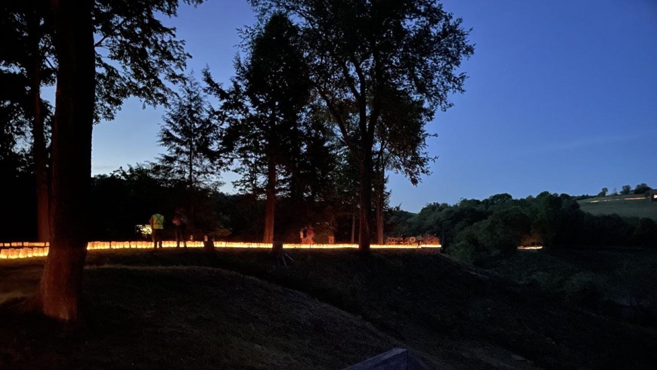 Luminaria on the dam