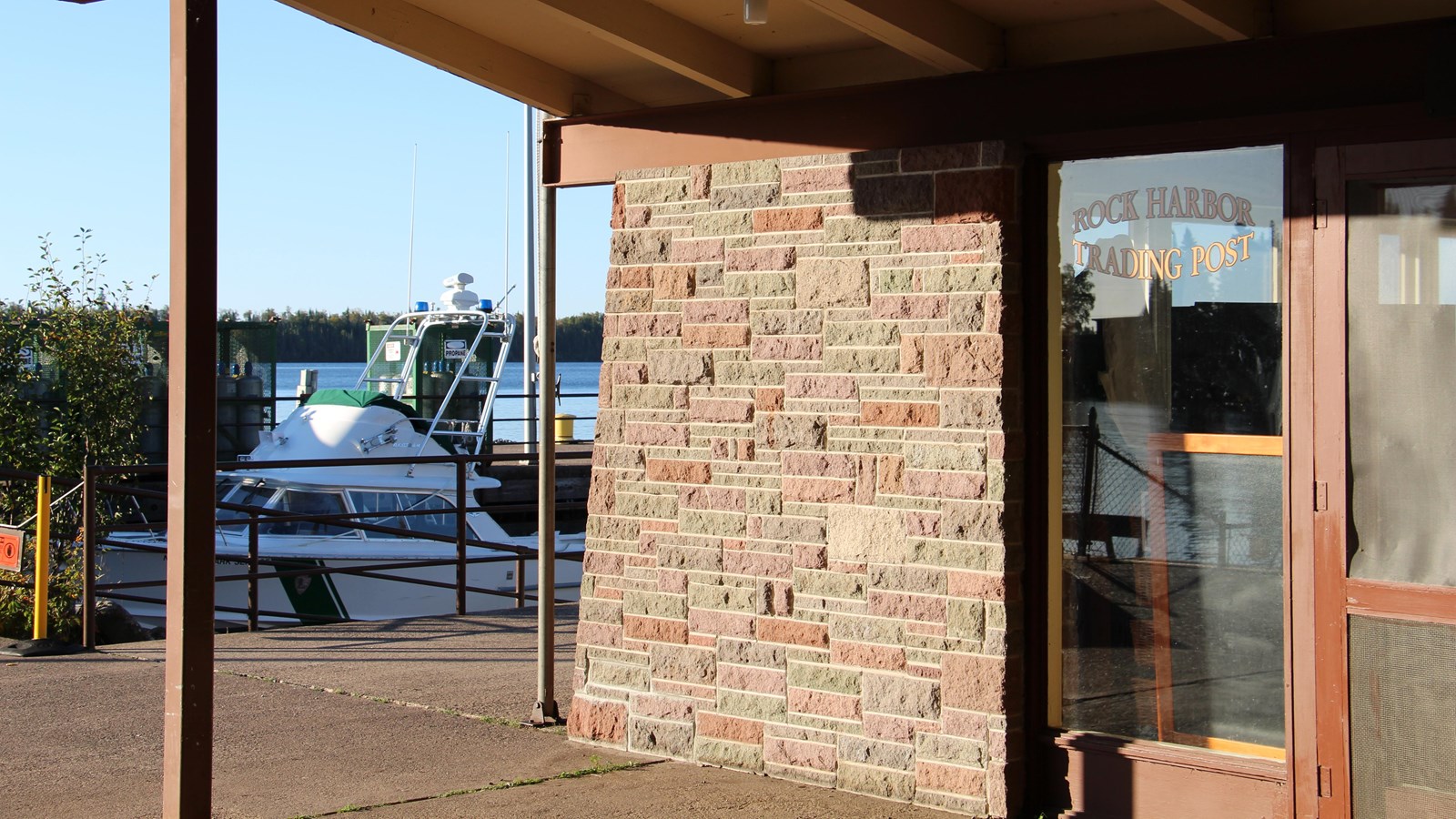 Rock Harbor Store structure located next to Rock Harbor Dock. 