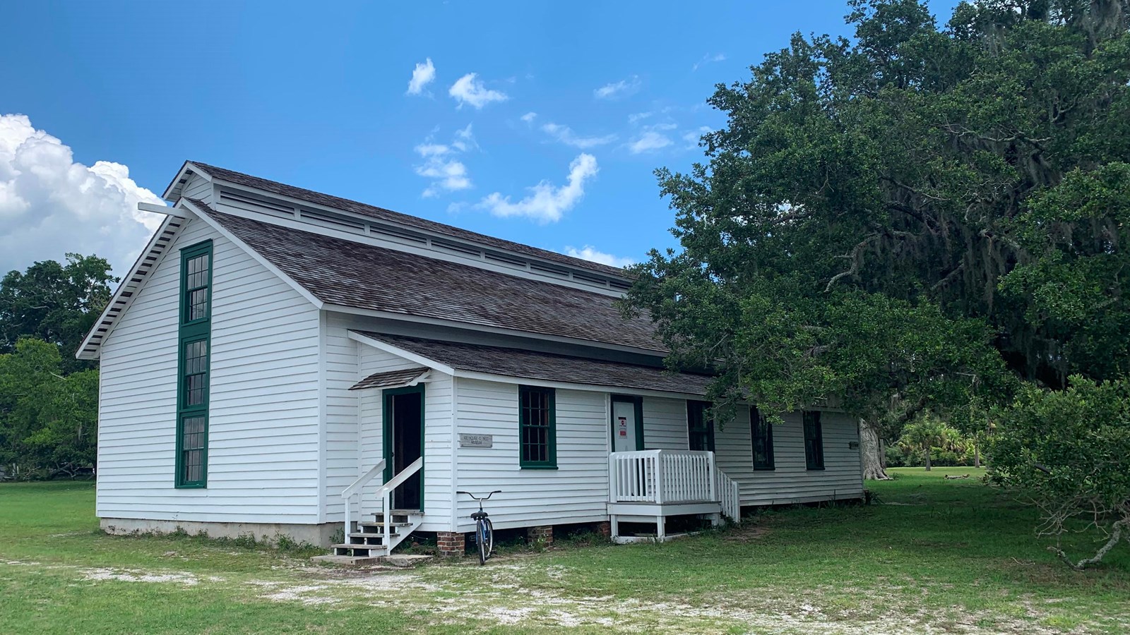 Historic white building used as a museum