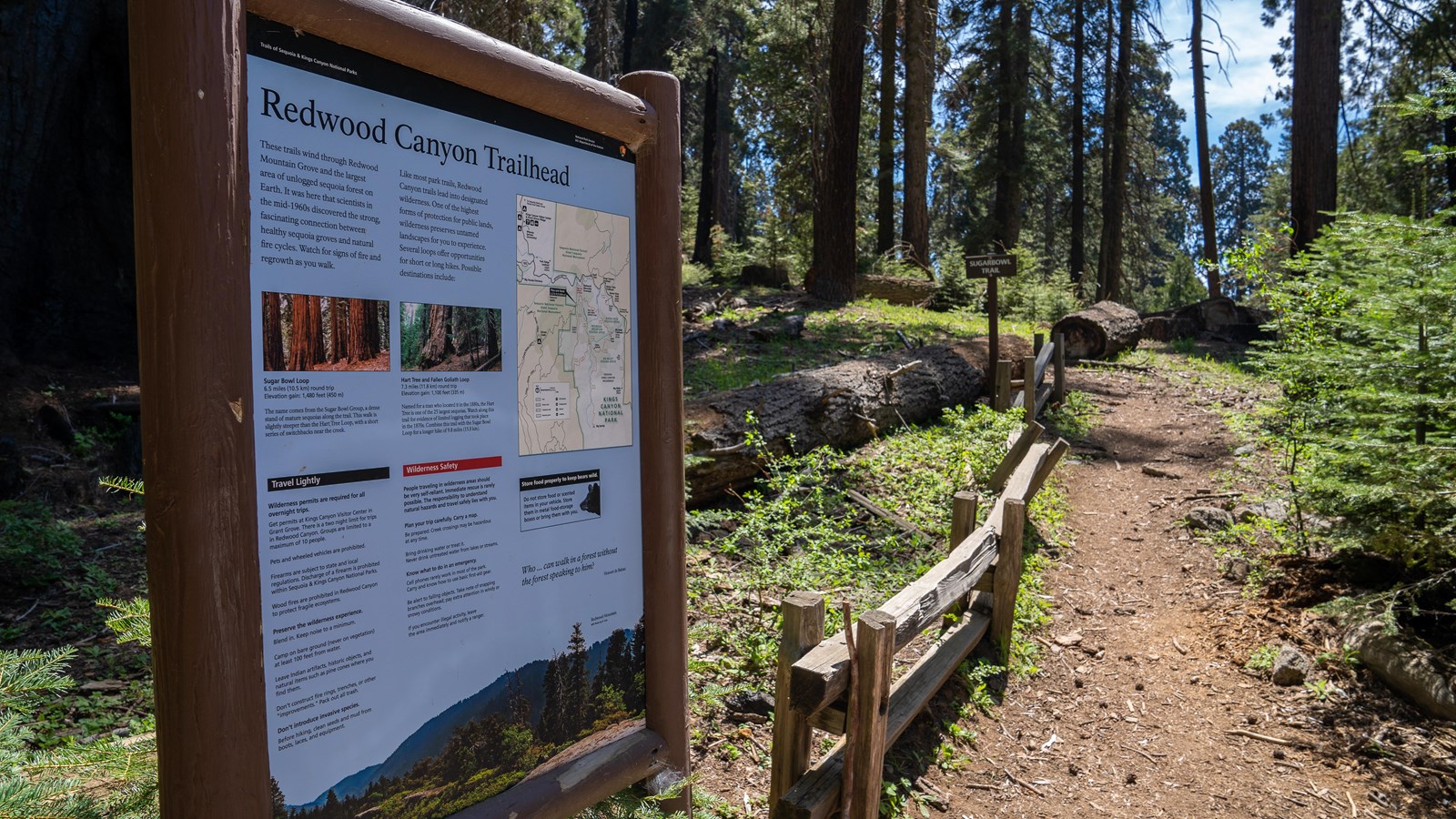 Redwood Canyon Trailhead Sign