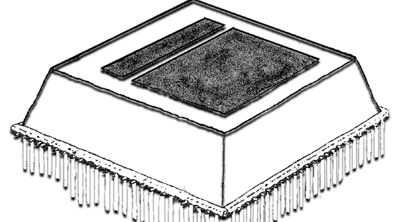 Artist representation of the wooden post foundation beneath Fort Matanzas