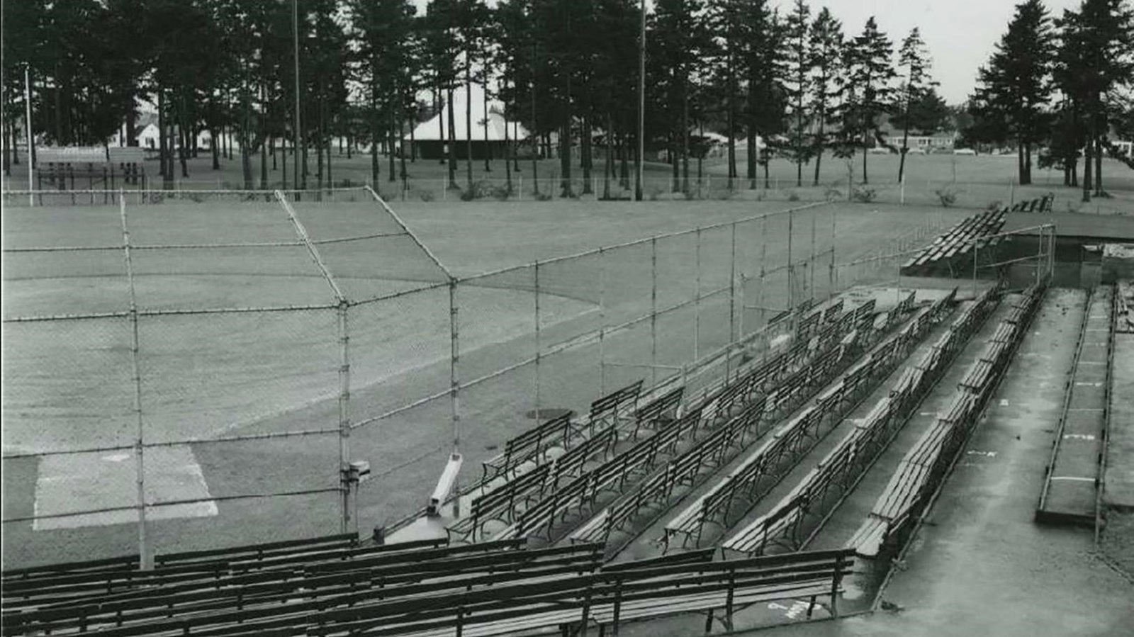 Ballfield along first baseline