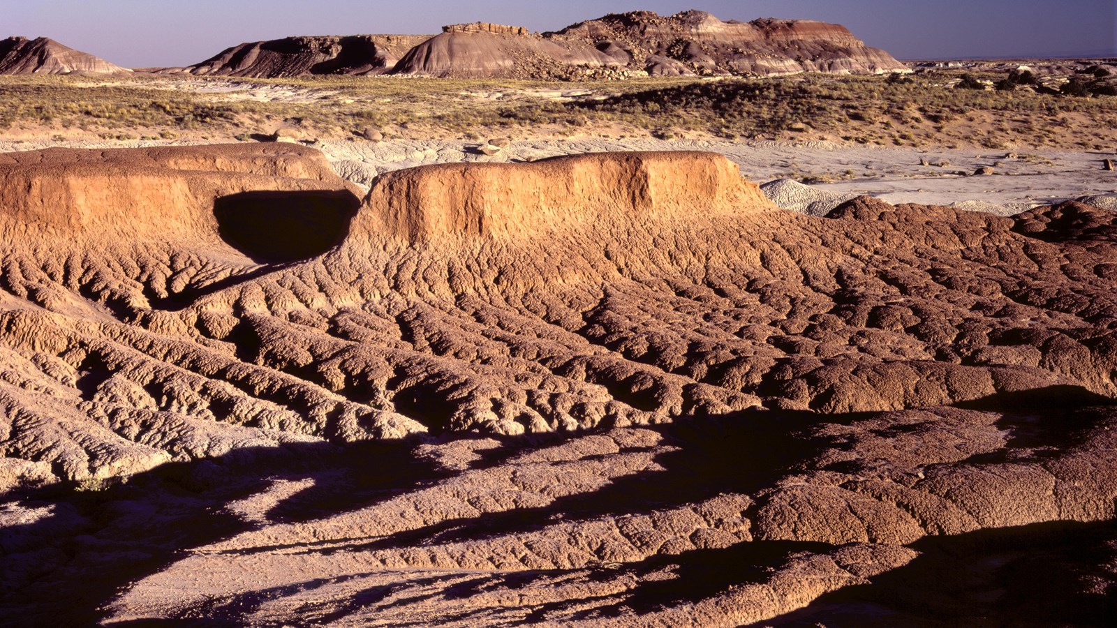 Badlands and hills near the wilderness area