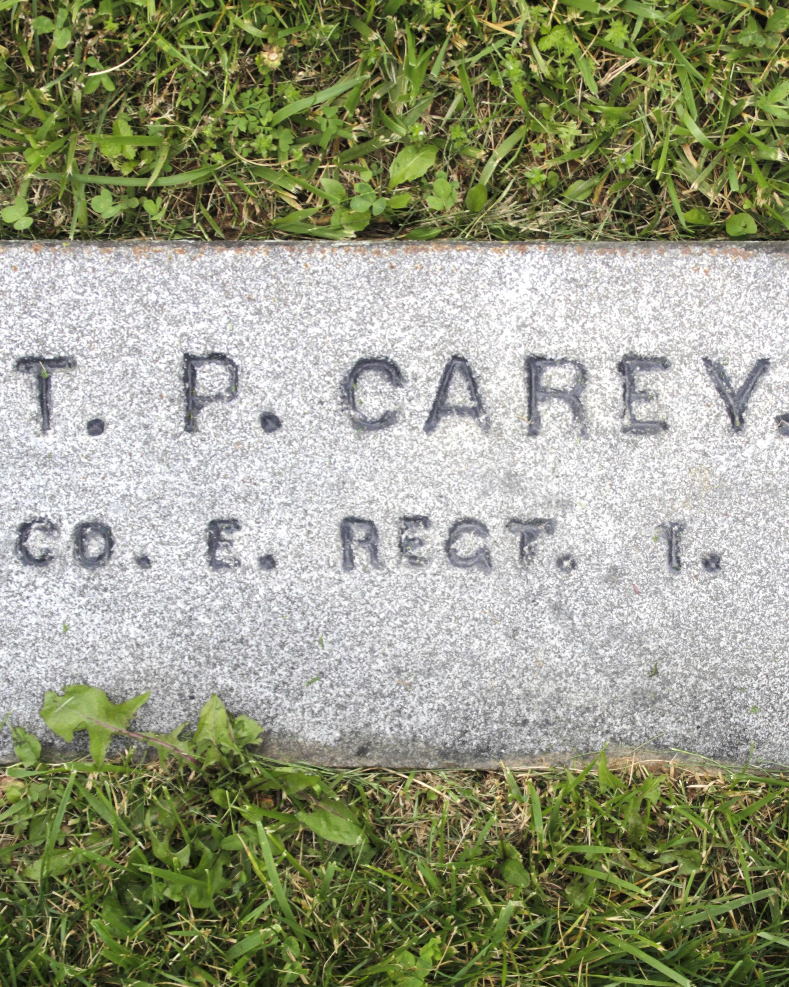 Gravestone of Thomas Paynter Carey in Gettysburg National Cemetery