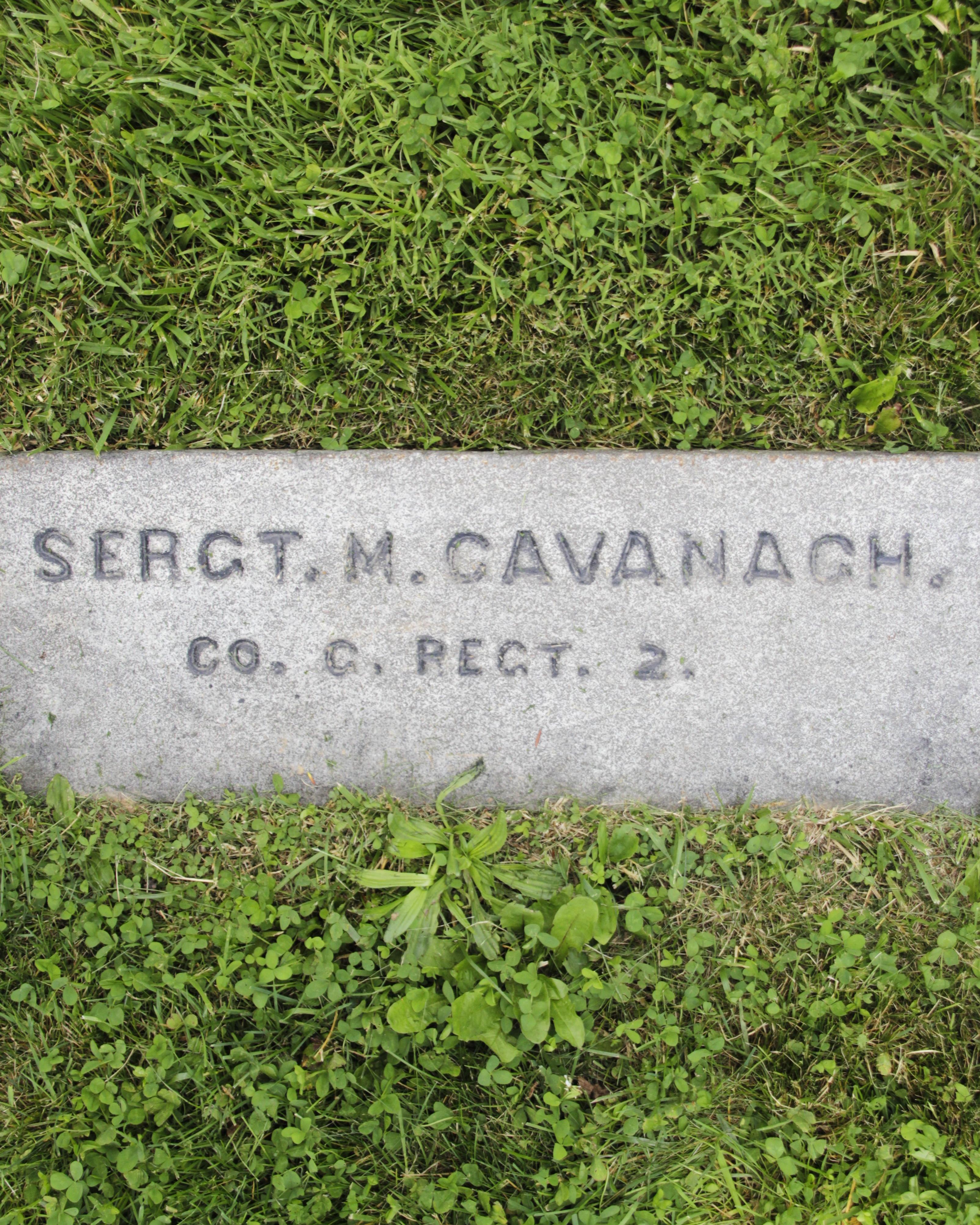 Gravestone of Michael Cavanaugh in Gettysburg National Cemetery