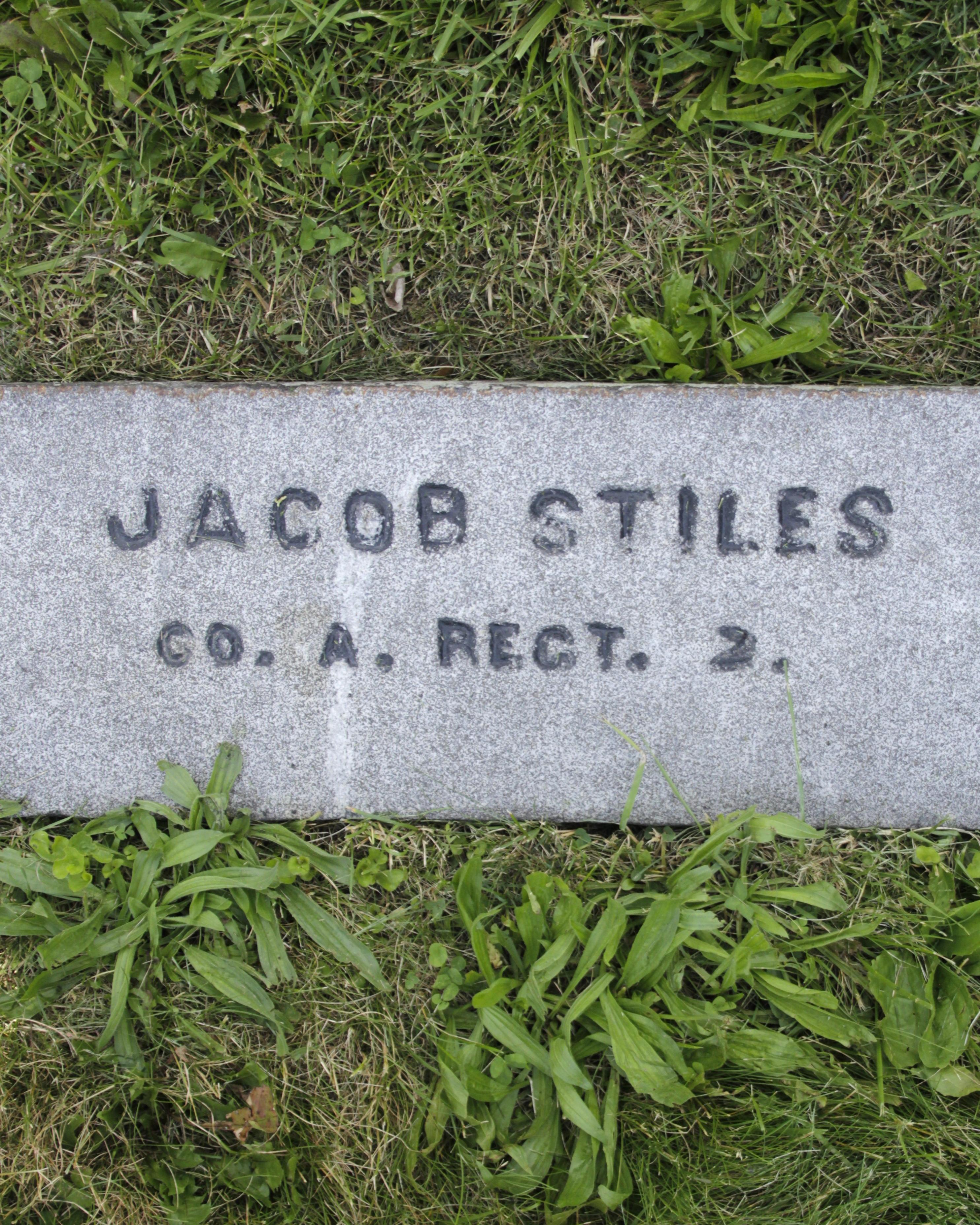 Gravestone of Jacob Stiles in Gettysburg National Cemetery