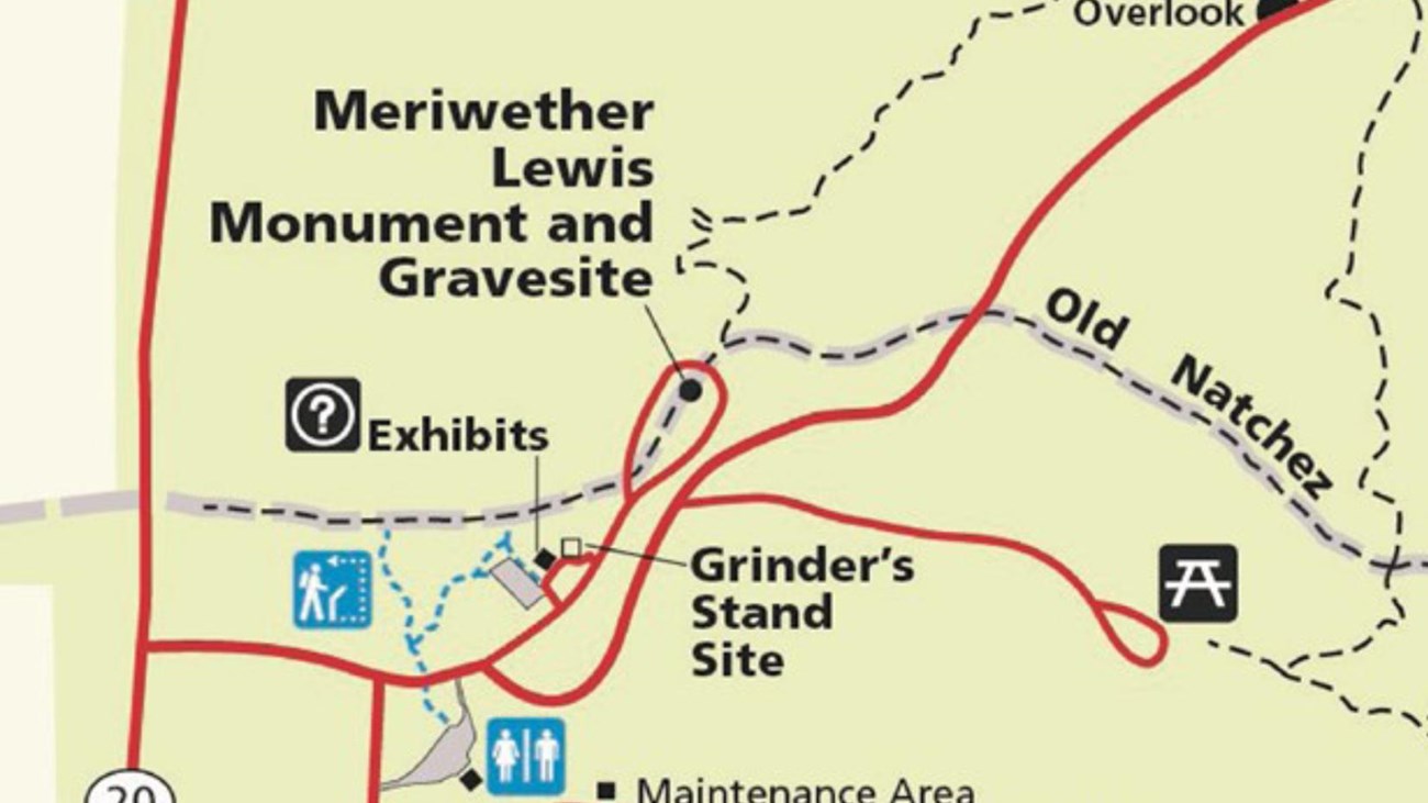 A map showing the location of the trail to follow.