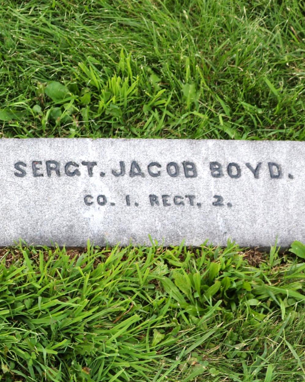 Gravestone of Jacob Boyd in Gettysburg National Cemetery