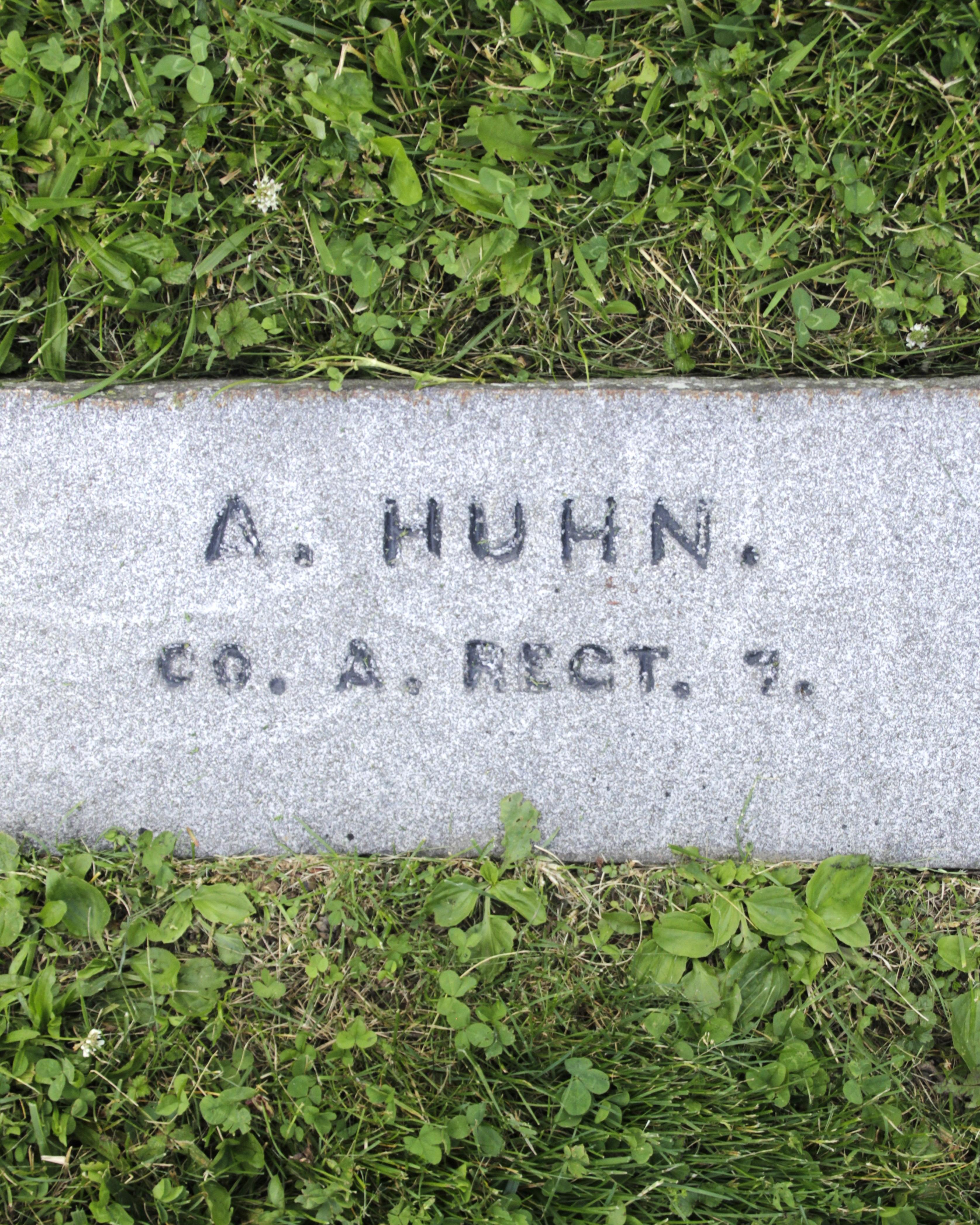 Gravestone of Adam Huhn in Gettysburg National Cemetery