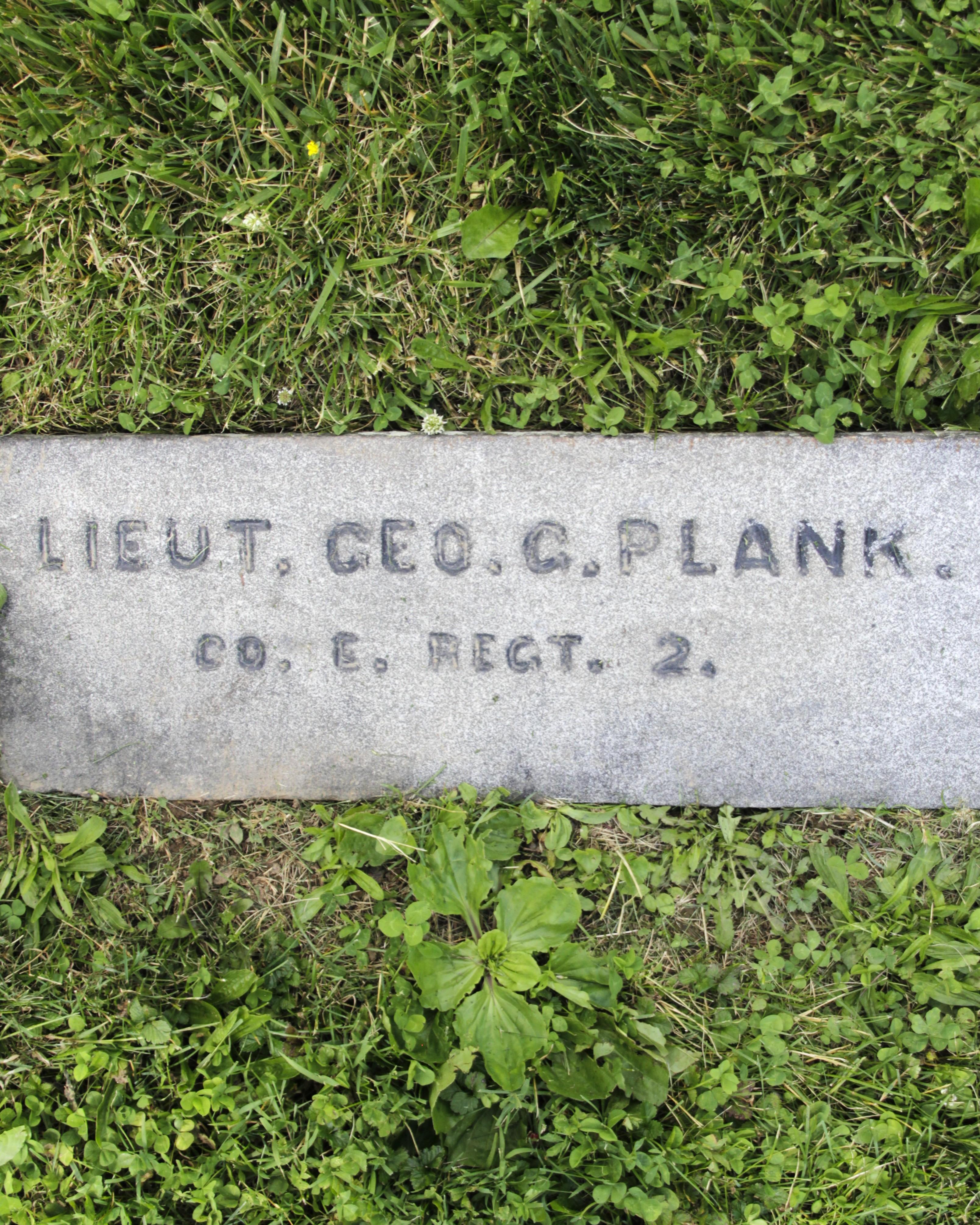 Gravestone of George G. Plank in Gettysburg National Cemetery