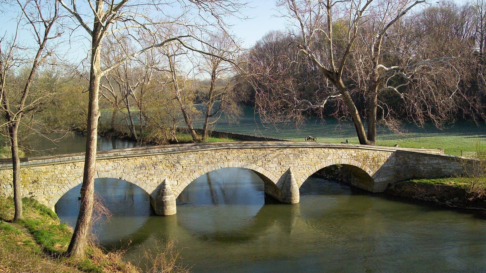 three arch stone bridge across antietam creek