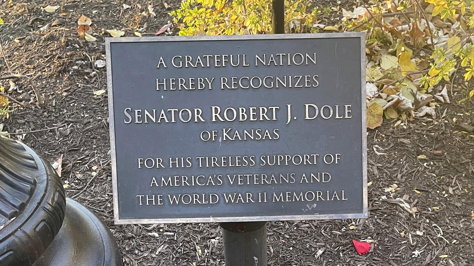 Bronze plaque reads
