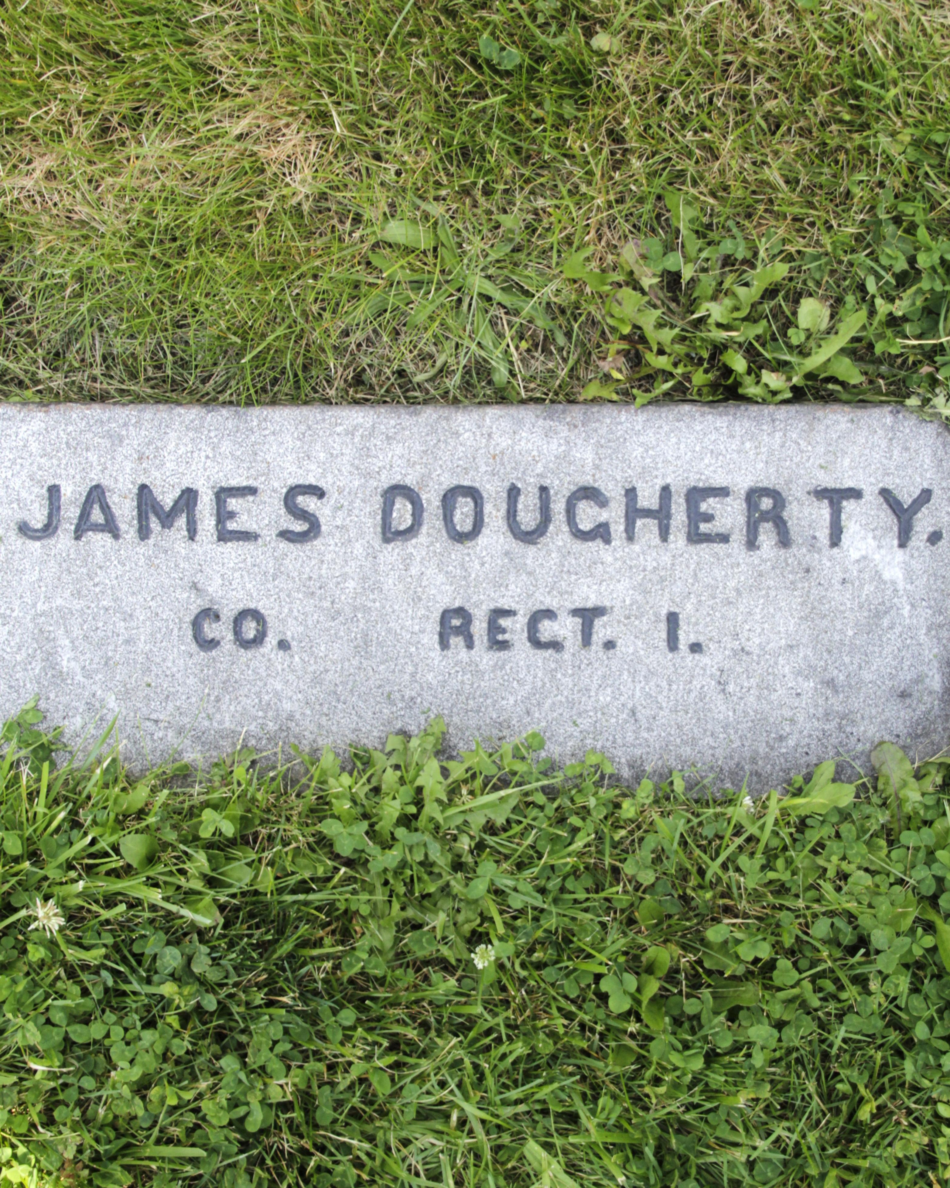 Gravestone of James Dougherty in Gettysburg National Cemetery