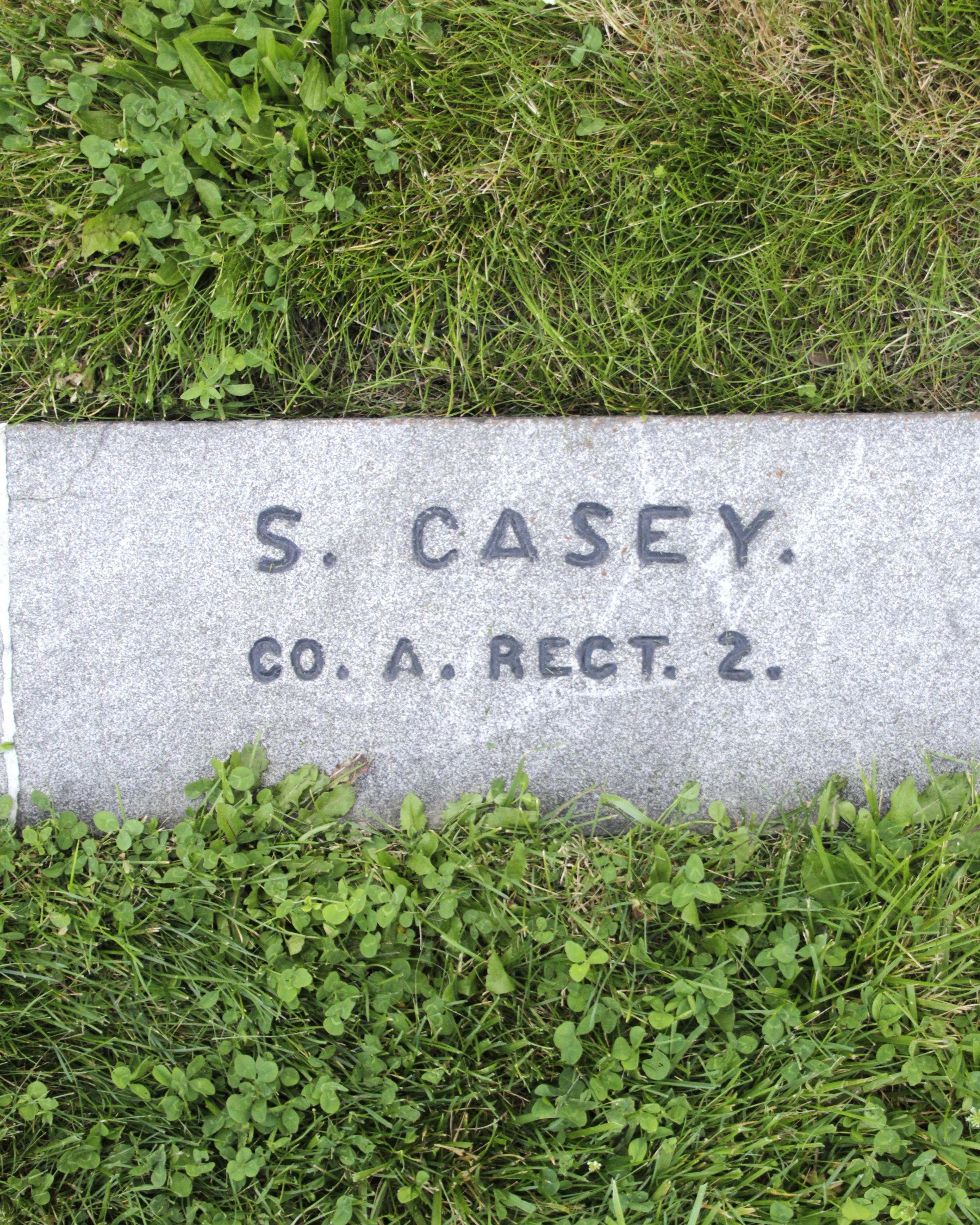 Gravestone of Stephen Casey in Gettysburg National Cemetery