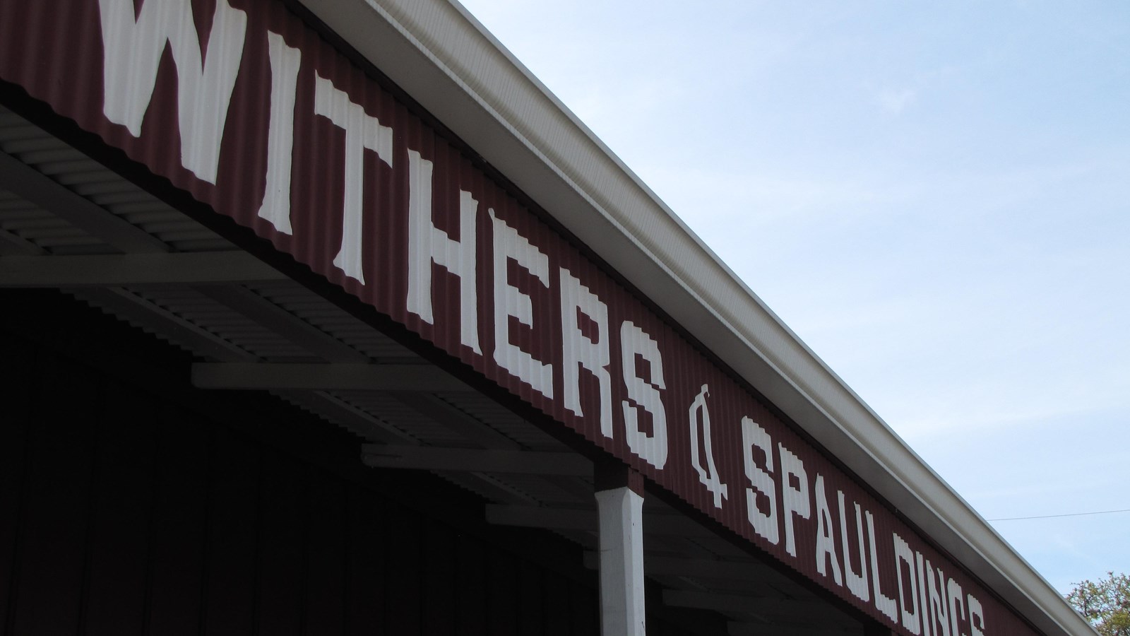 Close-up of store front with