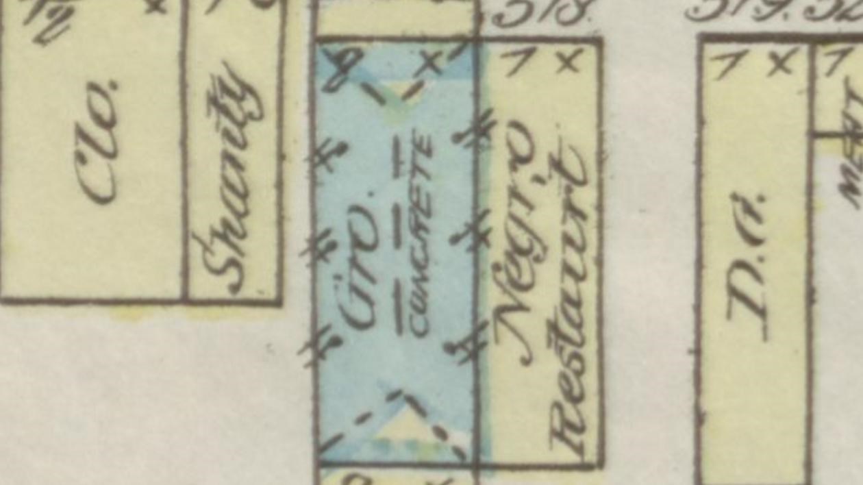 A historic map of business locations in Beaufort