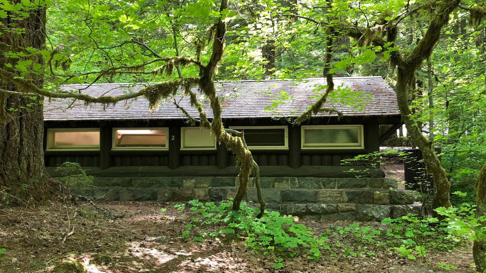 Wood and stone building in 