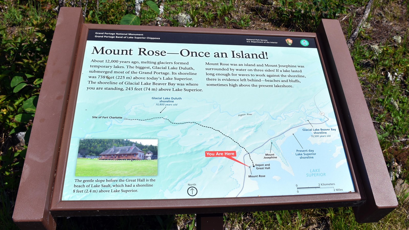 A wayside next to a trail.