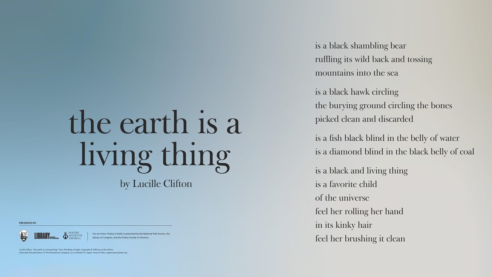A portion of a picnic table top featuring a poem titled 